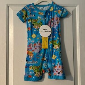 Little Sleepies Around the World Shorty Zippy NWT